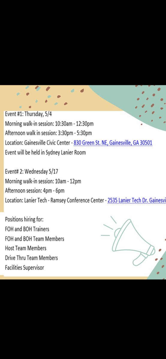 HELLO HILO Hiring Event May 4th &amp; May 17th ‼️ Details Below …Apply using the QR code ✔️ <a href="/Hall_Schools/">Hall County Schools</a> <a href="/GvilleHallBiz/">Greater Hall Chamber</a> <a href="/Rotary_Gville/">Rotary_Gainesville</a> <a href="/SouthHallRotary/">South Hall Rotary</a> <a href="/TSpicer14/">Terry Spicer Sr</a> <a href="/KingsHawaiian/">KING'S HAWAIIAN</a> 
HelloHiloEats.com <a href="/LanierTech/">Lanier Tech</a>