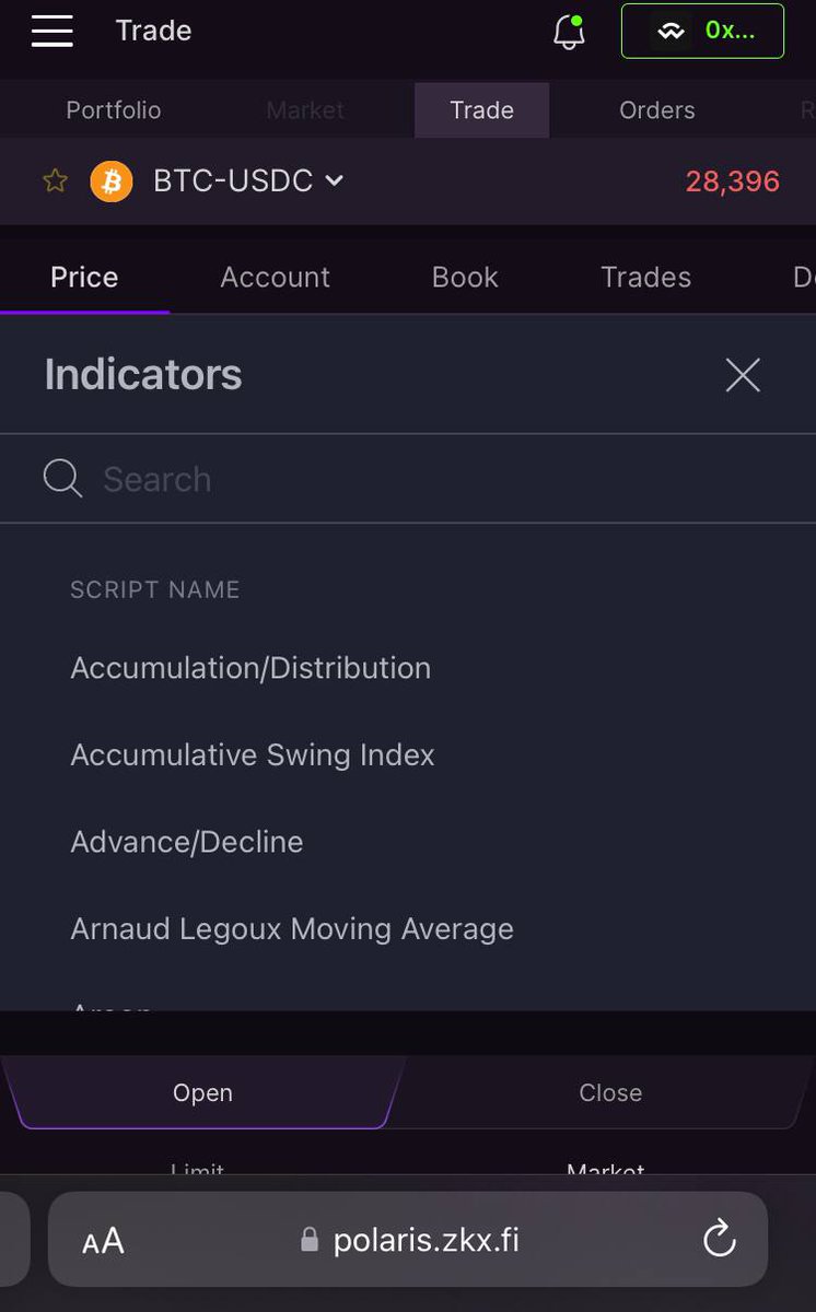 Archi174174's tweet photo. My favourite feature on the ZKX Trading Terminal is adding trading indicators because it’s helping to trade
@zkxprotocol 
#ZKXTestnet https://t.co/TMFW4sl50M