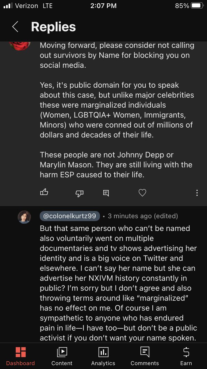 colonelkurtz99's tweet photo. Interesting point of contention here. This was in response to my referencing an anti-#NXIVM activist in my video who herself has done multiple documentaries & tv shows under her own name & promotes her anti-NXIVM activism on Twitter and elsewhere…
#MatterOfPerspective ?
Also… https://t.co/20bhcYm36R