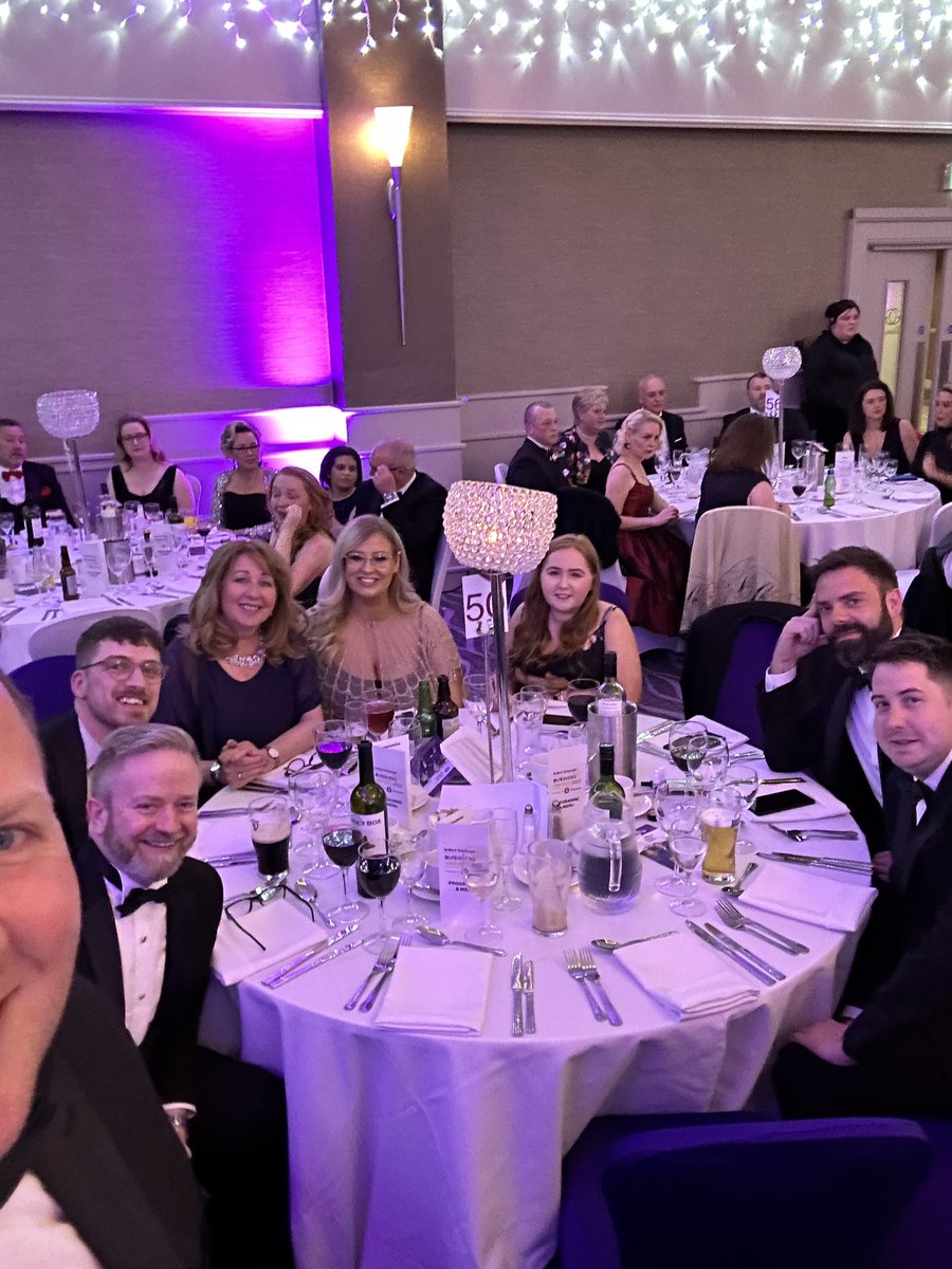 Delighted to be at the @BelTel Business awards tonight. Whether we win or not delighted to be nominated for 3 awards. Reward for our amazing team @bennettfreehill #beltelawards