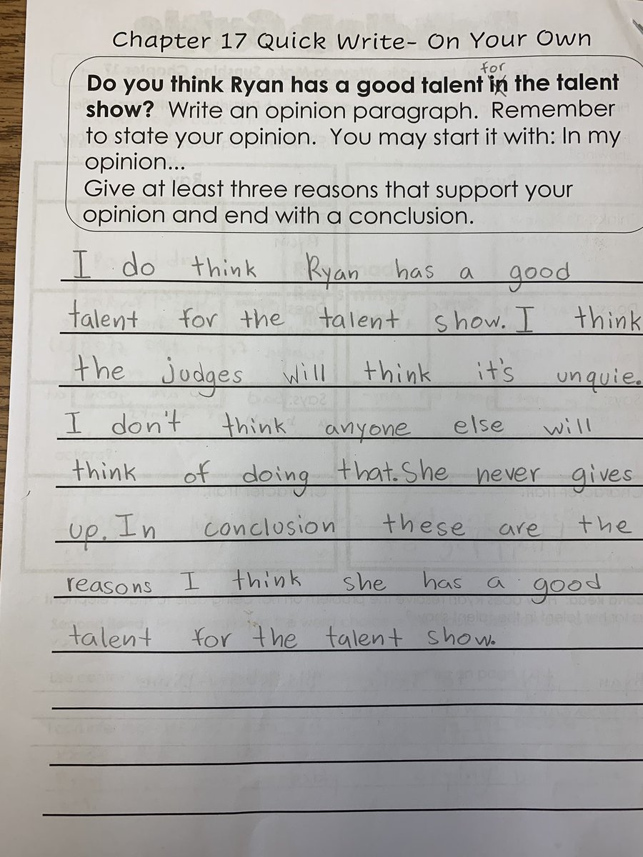 EFrackelton's tweet photo. Linking opinion writing and responding to text in 3rd grade!
#writingaboutreading
#waystomakesunshine https://t.co/9tCqr7vsi5
