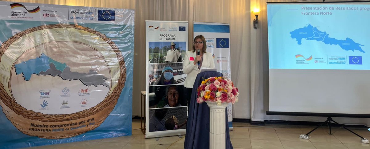 GIZEcuador's tweet photo. #FronteraNorte | Más de 100 personas participaron en el taller de Presentación de Resultados y acciones (2019- 2023) del Programa SI-Frontera GIZ Ecuador y el apoyo de la Unión Europea en Ecuador y el gobierno #Alemán. https://t.co/e90W6DvAwo
