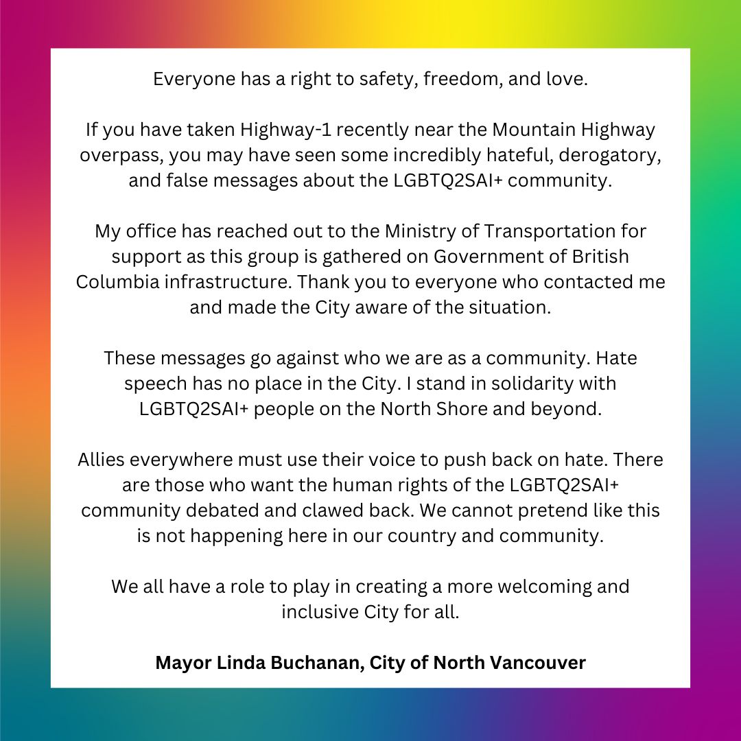 Mayor Linda Buchanan on X: Love over hate, always. 💗