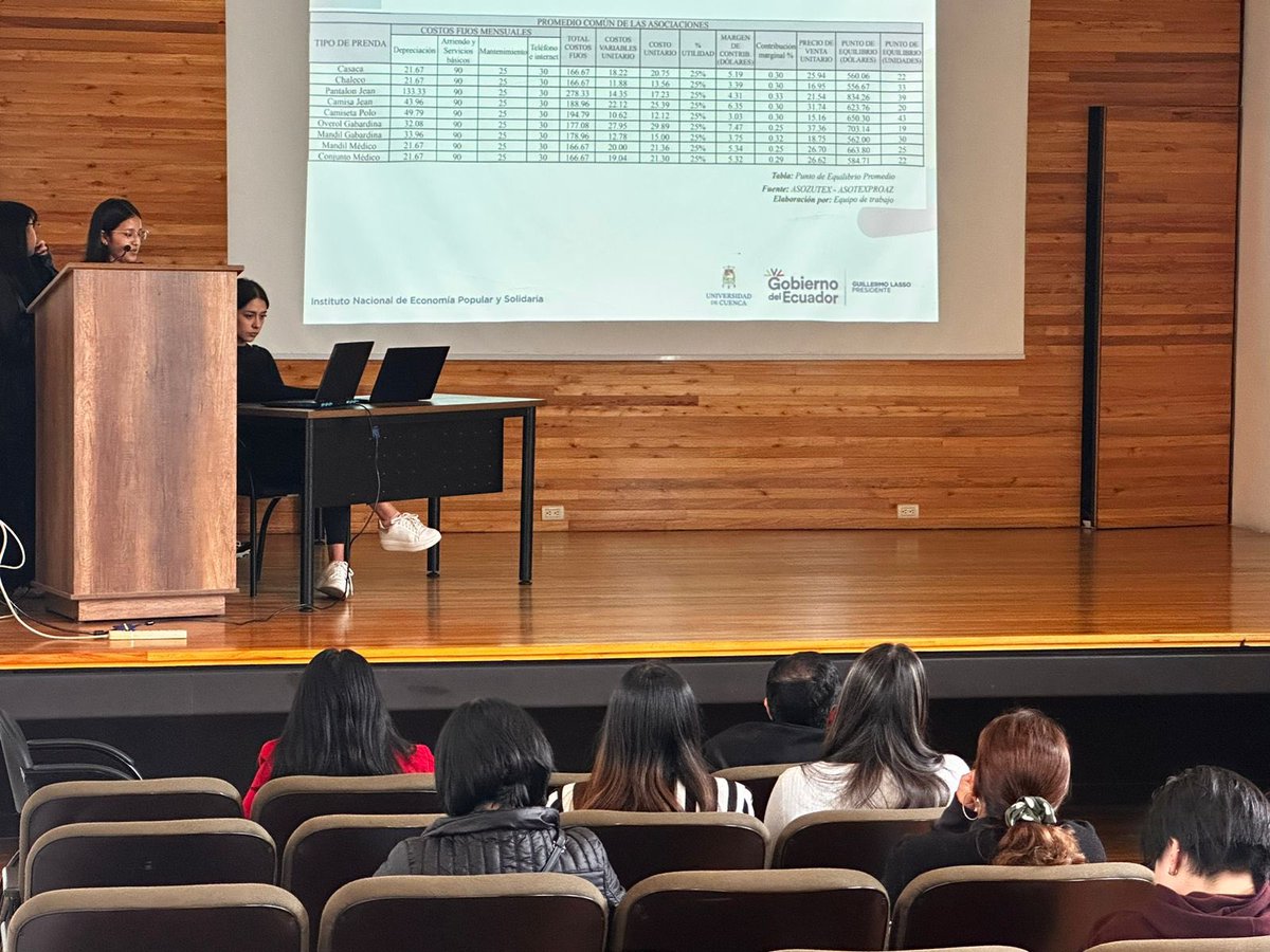 #Cuenca | Nuestro equipo técnico zonal 6, en coordinación con estudiantes de la <a href="/udecuenca/">UCuenca</a> realizaron la socialización de los resultados del estudio de mercado textil. Contamos con la participación de organizaciones de la EPS textiles del Azuay.

#SomosEPS