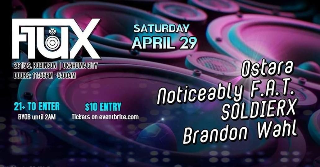 beatrockerdj's tweet photo. F💜L💙U💚X💜A💙F💚T💜E💙R💚H💜O💙U💚R💜S 

Bringing you some of OKC's best DJ's! Get your tickets at https://t.co/H0uxk79lUV to get in the door. HOUSE, TECHNO &amp; MORE!!!!! Good vibes only. https://t.co/S0fqXe2dS7