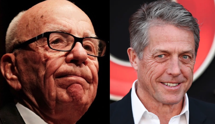 OccupyDemocrats's tweet image. BREAKING: Rupert Murdoch's disastrous year worsens as superstar actor Hugh Grant reveals that the Murdoch-owned tabloid The Sun burgled his home, bugged his phone, and placed a secret tracking device on his car — all so that they could write up tawdry gossip stories about his…