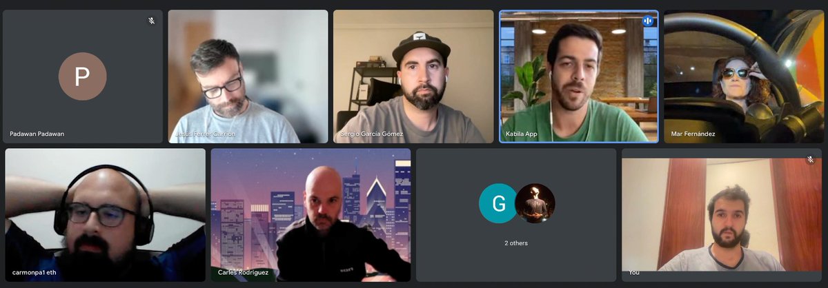 Segunda reunión para sentar las bases de un club NFT de fundadores web3

¿Cuál sería el primer punto en el que trabajarías?

1. Gobernanza
2. Branding
3. Utilidad
4. Otro. ¿Cuál?