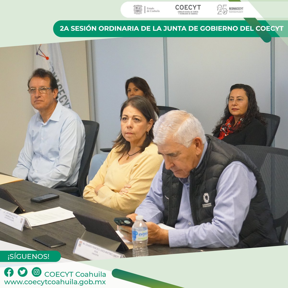 coecytcoahuila's tweet photo. Llevamos a cabo la 2a Sesión Ordinaria de la Junta de Gobierno del COECYT Coahuila.

@GobDeCoahuila @SEducacionCoah @vmario_garza @fsaracho10 @PacoOsorio https://t.co/XObzBo2Iri