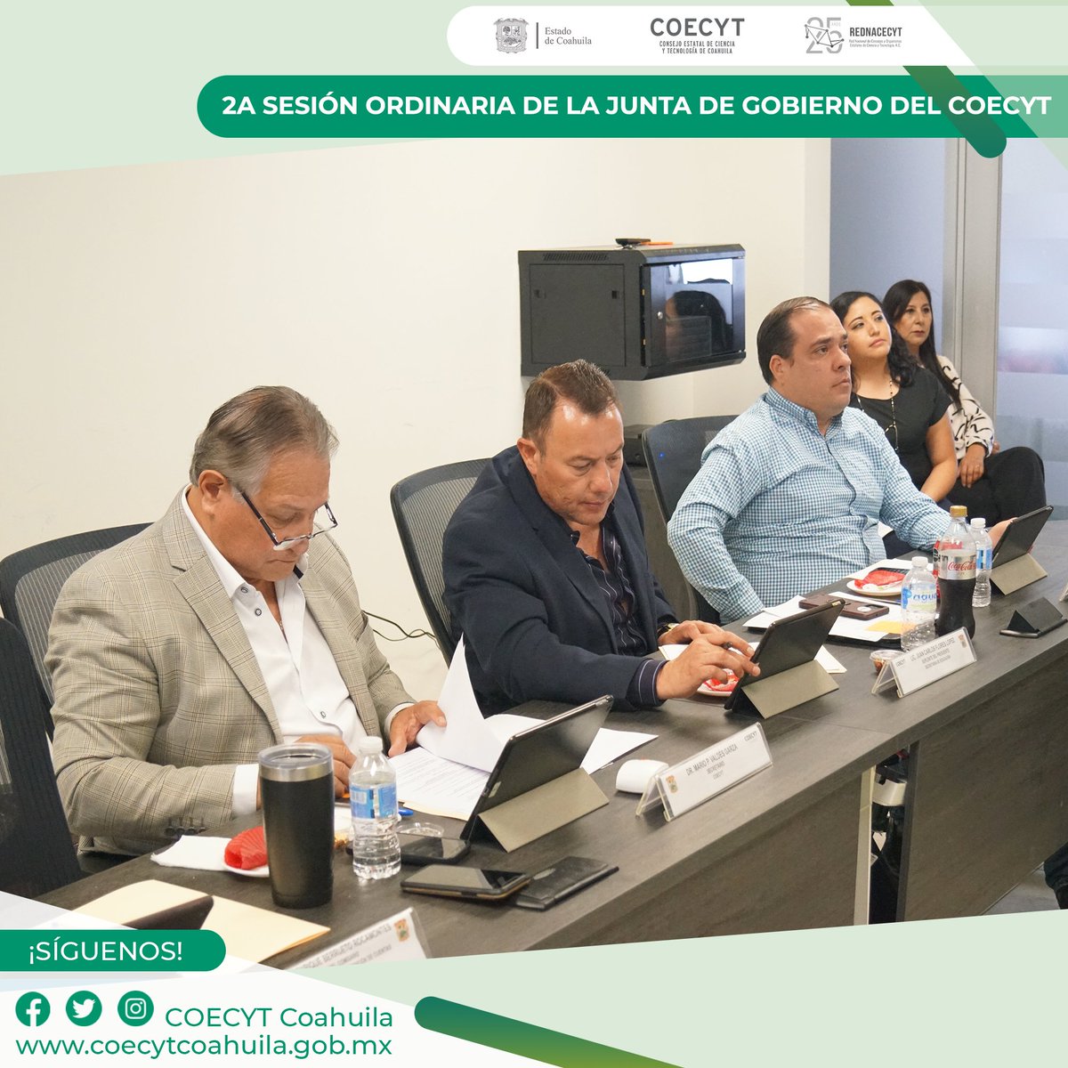 coecytcoahuila's tweet photo. Llevamos a cabo la 2a Sesión Ordinaria de la Junta de Gobierno del COECYT Coahuila.

@GobDeCoahuila @SEducacionCoah @vmario_garza @fsaracho10 @PacoOsorio https://t.co/XObzBo2Iri