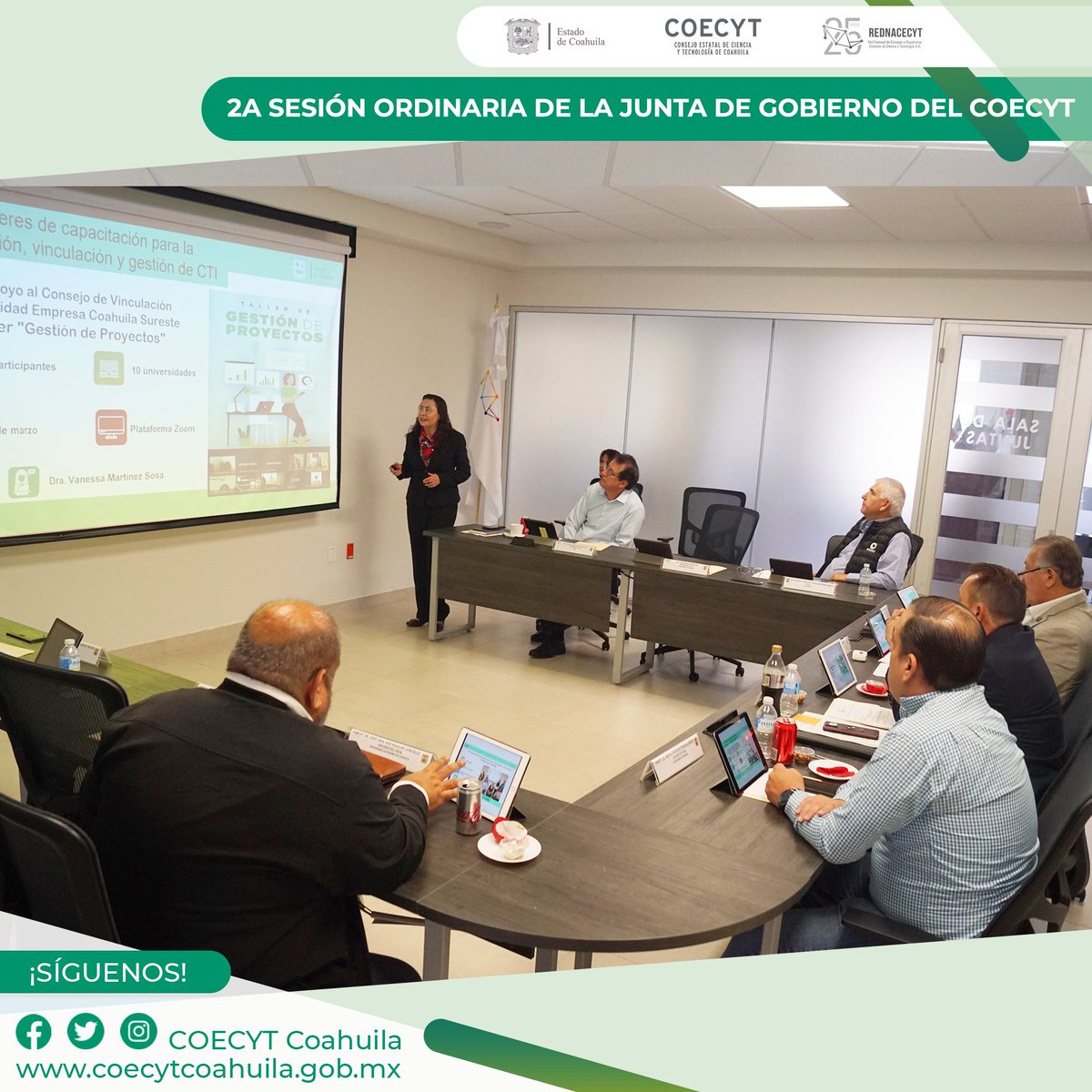 coecytcoahuila's tweet photo. Llevamos a cabo la 2a Sesión Ordinaria de la Junta de Gobierno del COECYT Coahuila.

@GobDeCoahuila @SEducacionCoah @vmario_garza @fsaracho10 @PacoOsorio https://t.co/XObzBo2Iri