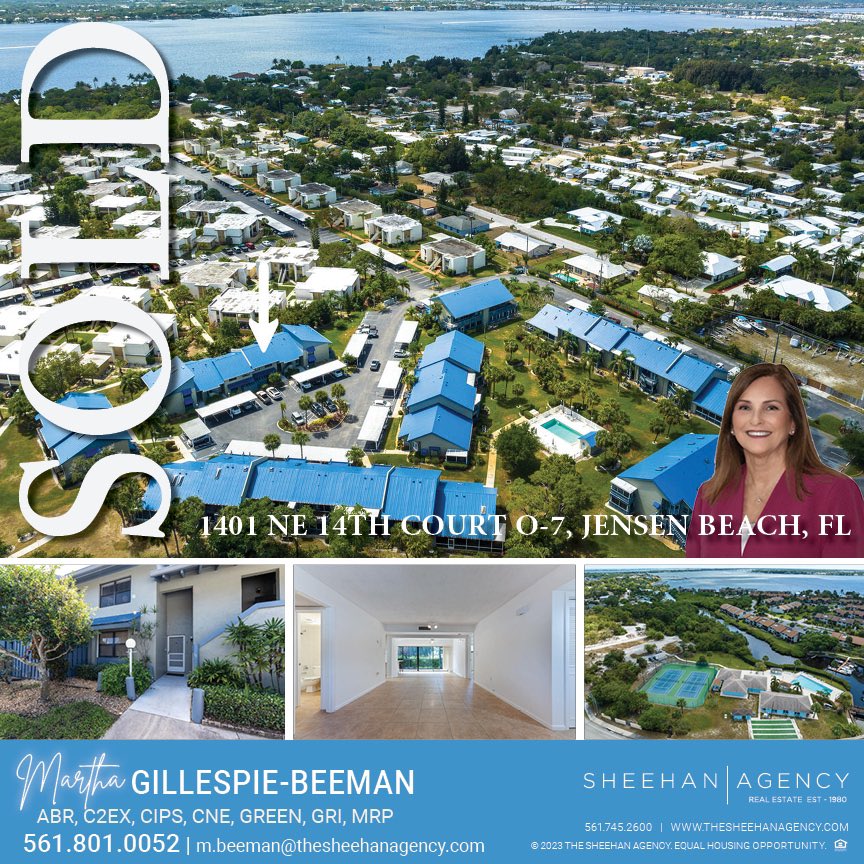 SOLD! 🎉
📍1401 NE 14th Court O-7, Jensen Beach, FL 

#sold
#listingagent
#condoliving
#Florida
#jensenbeach
#rio
#beacon21 
#martincounty
#martincountyrealtor
#martincountyrealestate
#treasurecoastrealtor
#treasurecoast
#treasurecoastproperties
#thesheehanagency