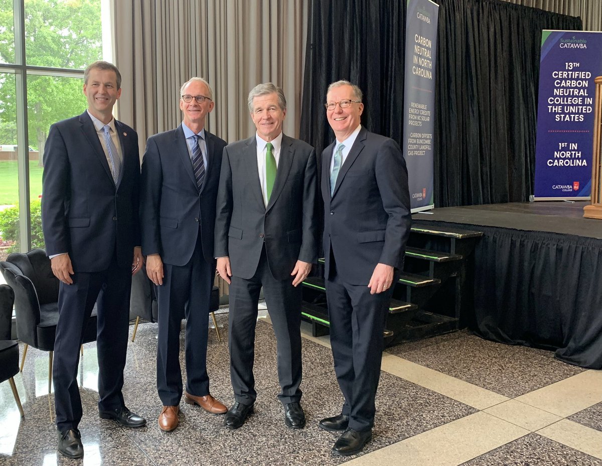 Honored to be with with <a href="/CatawbaCollege/">Catawba College</a> President Nelson, Brad Ives, and <a href="/NC_Governor/">Governor Josh Stein</a> to celebrate this important milestone - critical leadership in the southeast <a href="/LeadOnClimate/">Second Nature</a>