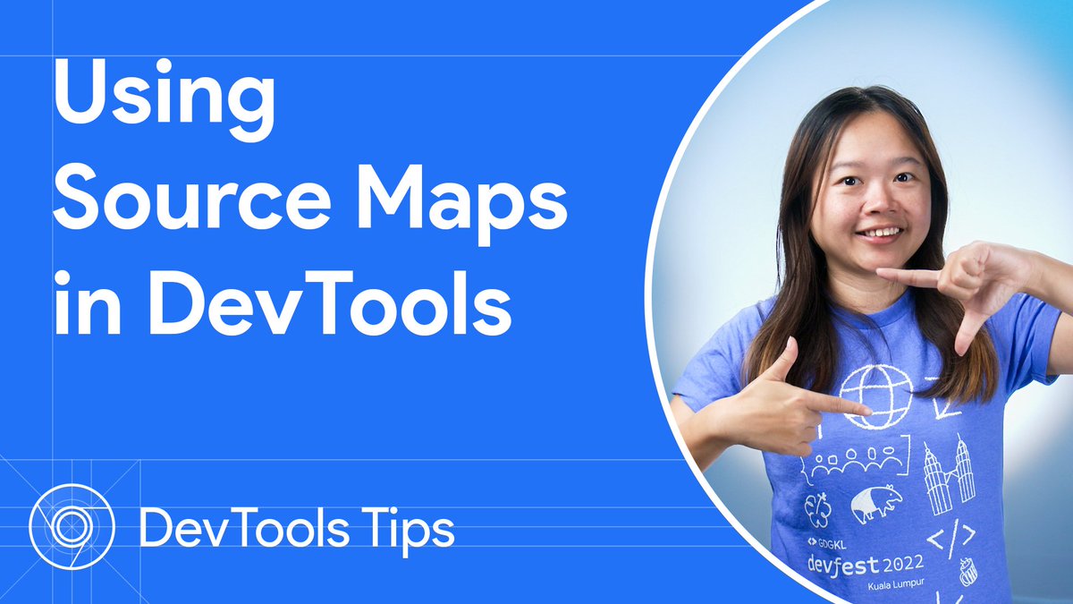 ChromiumDev's tweet image. 📍 🐞 Pinpoint code issues with the default source maps in DevTools. Using the tool you can reveal the exact location a file was mapped from, attach private source maps manually, and more. 

Watch #DevToolsTips with @jecfish → goo.gle/3Nn0hwf