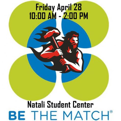 🔥 Be The Match 🔥 🗓️ Tomorrow ⏰ 10am - 2pm 📍 Natali Student Center #VulcanFootball 🔥🏈