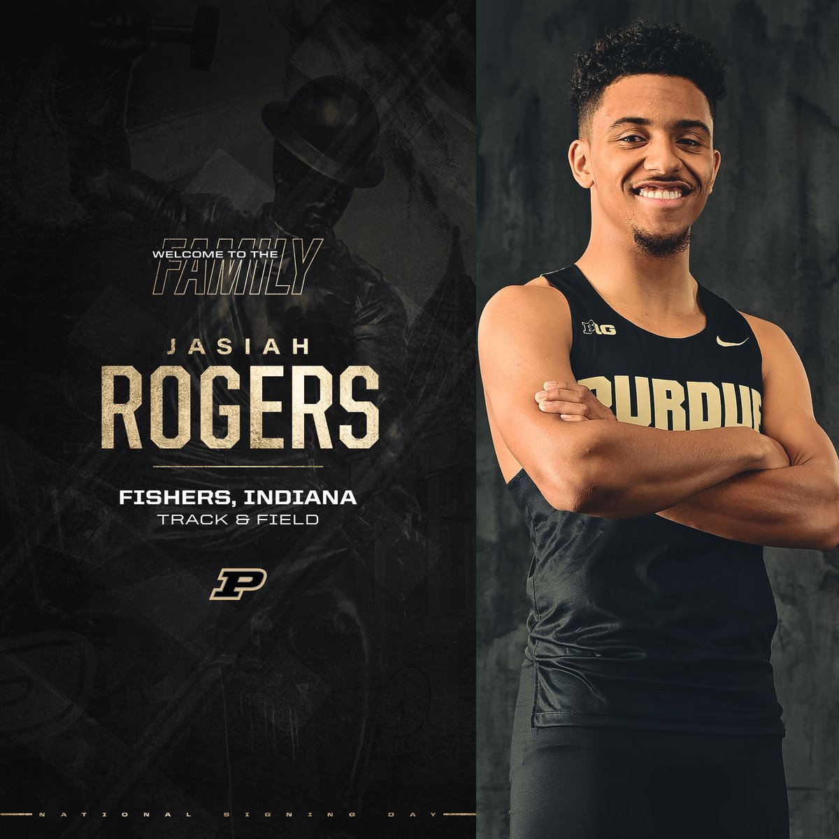 PurdueTrackXC's tweet photo. ✍ State record-holder and 2x state champ Jasiah Rogers is staying in his home state!

📍 Fishers, Indiana
⚡️ Short Sprints
🏫 Park Tudor HS

#BoilerUp 🚂 https://t.co/ONZRl3hhuS