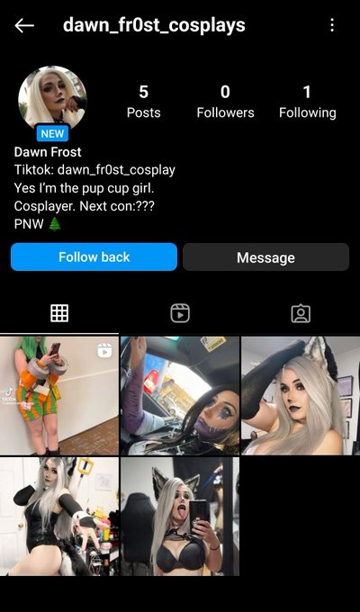 Report this account too. Dawn_fr0st_cosplays on Instagram. https://t.co/IyveyvXs5B<a href="/tag/sexy"class="tags"><span>#sexy</span></a><a href="/tag/cosplays"class="tags"><span>#cosplays</span></a><a href="/tag/kakashi"class="tags"><span>#kakashi</span></a>