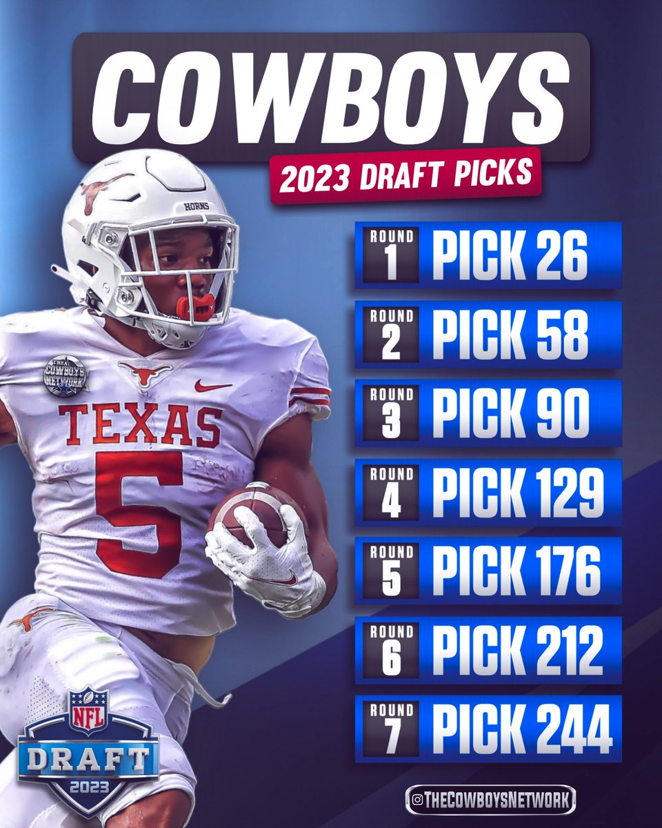 Dallas Cowboys Network on Twitter "DallasCowboys 2023 Draft Picks