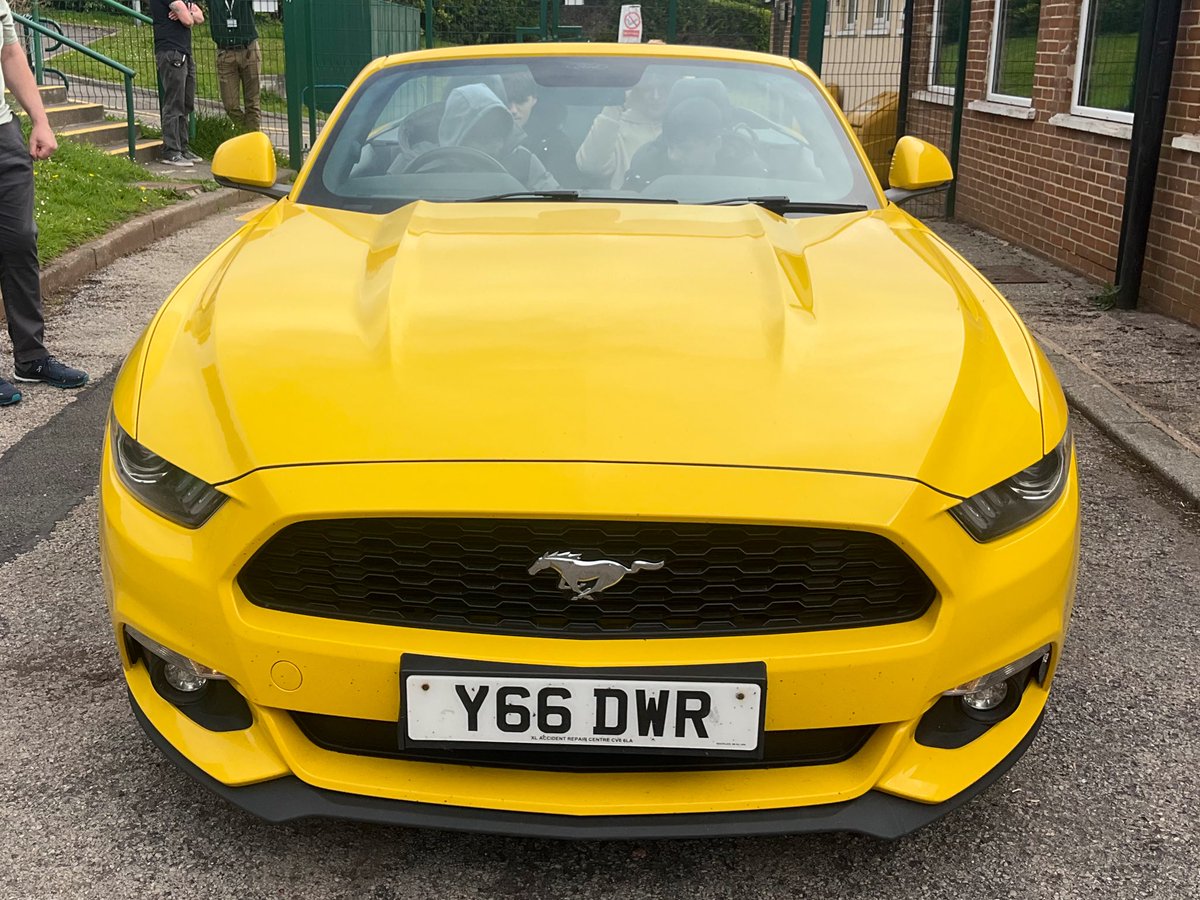 Many thanks to Sue and Dave from <a href="/schoolofthough4/">schoolofthought</a> who visited to tell us about careers in the Automotive Industry.  Great session. Boys especially enjoyed sitting in Dave’s lovely Mustang! 💛