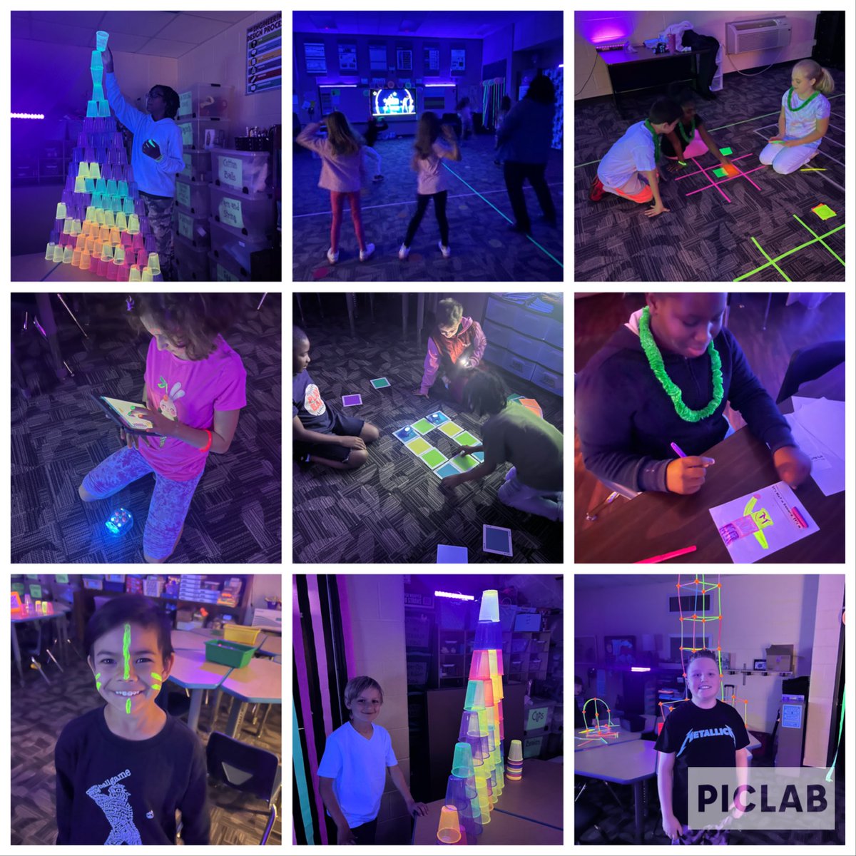 LeAnnGrahamSTEM's tweet image. Grade 3-5 LOVED the Glow in the Dark STEAM - PBIS Celebration today at NES! #sphero #bluebot #indi #stem #pcsdstem #steam ⁦@Sphero⁩ ⁦@SarahGrahamPCSD⁩