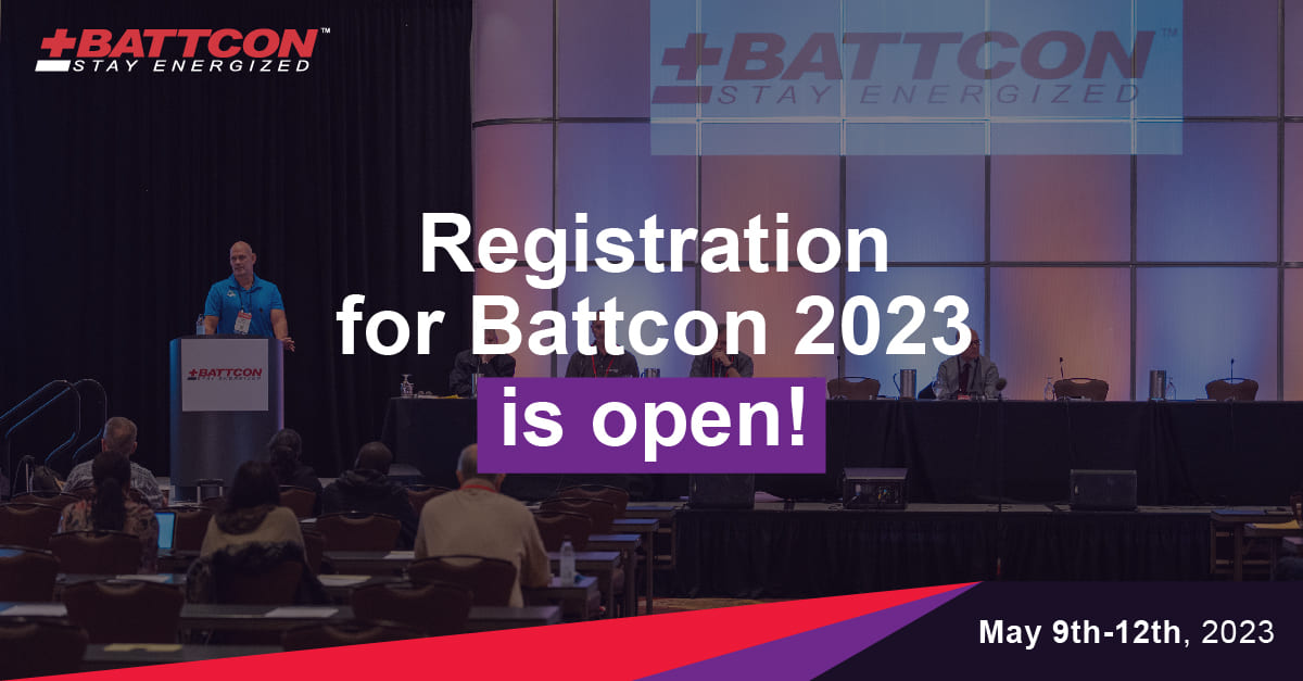 cdcbarbie's tweet photo. #Battcon 2023 provides industry best practices and latest information on #battery safety, #technology and #security. Don't forget to register for the event. See you there! https://t.co/WbXdJJgKm6 https://t.co/zef7RsSZ5T