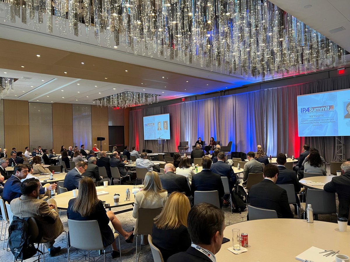 AT_Law's tweet photo. Partner and Securities Regulation and Litigation practice Co-leader A. Valerie Mirko discussed Reg BI and non-traded REITs with Maryland Securities Commissioner and Immediate Past President of NASAA Melanie Lubin at the #IPASummit in Washington, D.C., today. https://t.co/kyWiMqPwIY