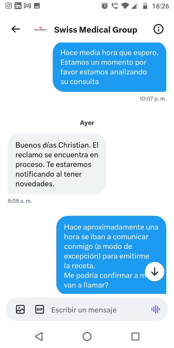 CHRISMAGNALDI's tweet photo. @SwissMedicalG  BASTA DE DEMORAR LA RECETA...
4dias esperando https://t.co/KDJXmGXcBK