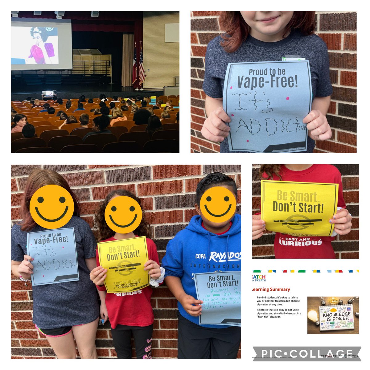 Our @TISDTIS cougars are proud to be #VapeFree! Special shout out to our awesome coaches for helping to facilitate lessons about making healthy choices. @SamoraDavis @MyriamKhan15 @Jenn_Moreno11 @HaleyAgriesti
