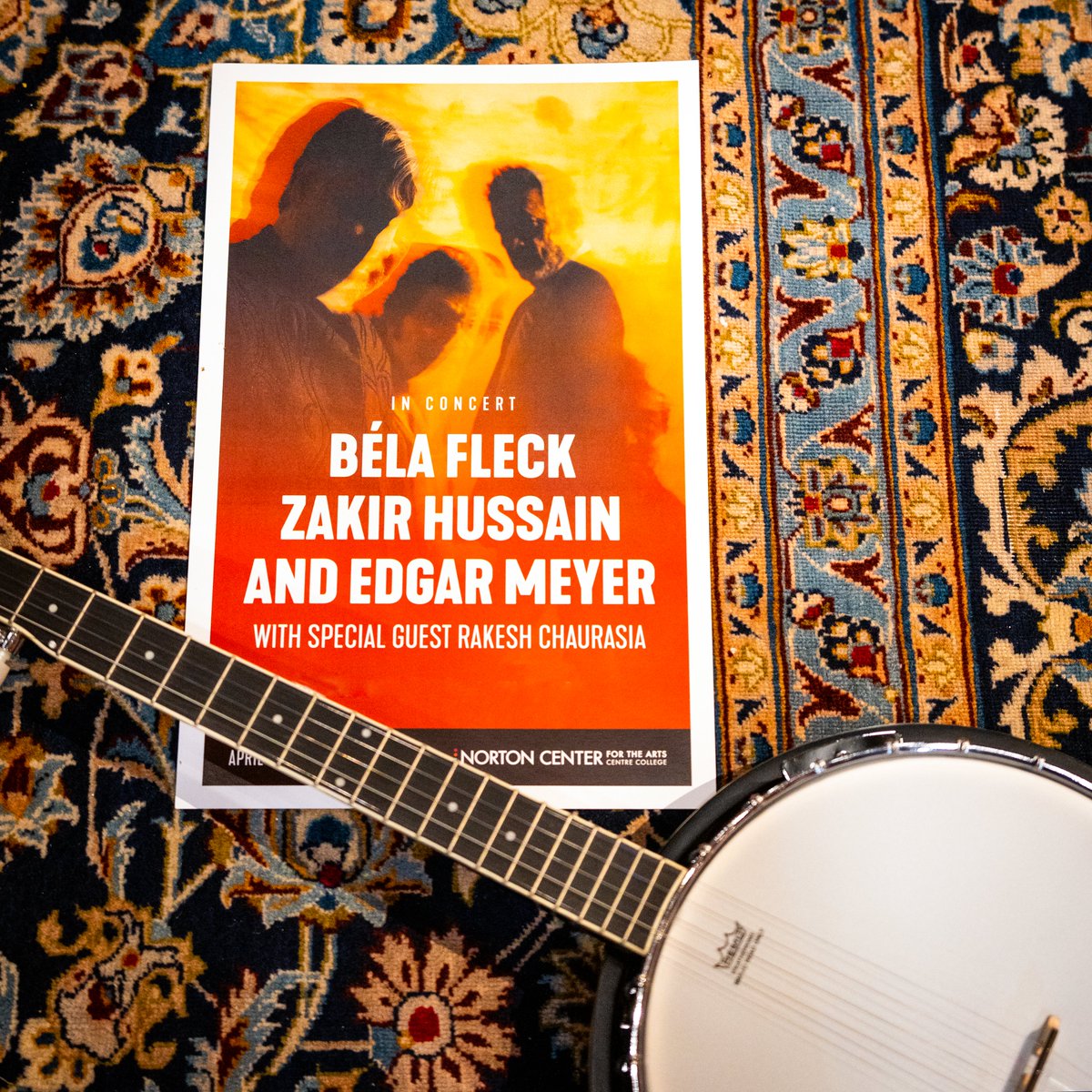TONIGHT: A musical mashup unlike anything you've heard before. Béla Fleck, Zakir Hussain, Edgar Meyer and Rakesh Chaurasia are here!