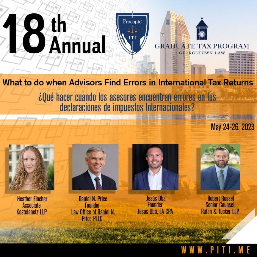 The Procopio International Tax Institute tweet media