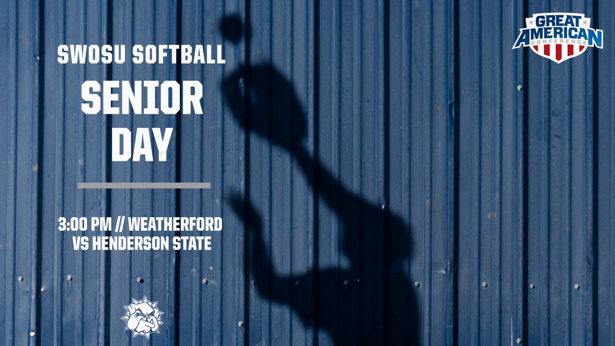 SWOSUAthletics's tweet photo. SENIOR DAY 💙

🆚 Henderson State
🕒 3:00 pm
🏠 Weatherford
📊 https://t.co/JsRsQ7KEgt

#BlueCollar | @SWOSUSoftball https://t.co/9YE7IJG8TX