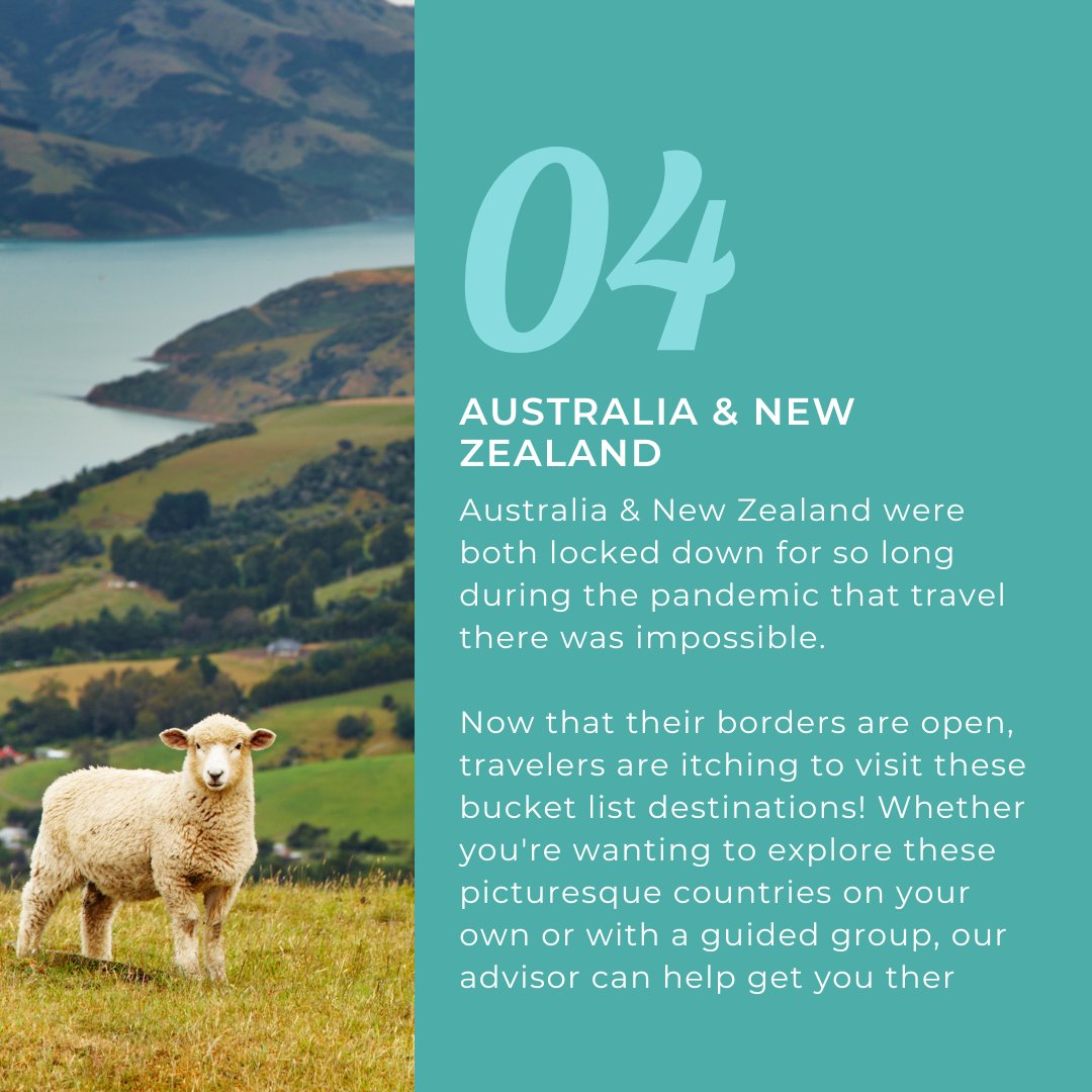 foxworldtravel's tweet image. Wanting to travel somewhere 𝕟𝕖𝕨 &amp;amp; 𝕖𝕩𝕔𝕚𝕥𝕚𝕟𝕘 but not sure where? 🌎 

Take a look at a few 𝐭𝐫𝐚𝐯𝐞𝐥 𝐝𝐞𝐬𝐭𝐢𝐧𝐚𝐭𝐢𝐨𝐧𝐬 that are 𝙩𝙧𝙚𝙣𝙙𝙞𝙣𝙜 in 2023! ⛩️✈️🦁

Which destination are you adding to your 𝕓𝕦𝕔𝕜𝕖𝕥 𝕝𝕚𝕤𝕥?📍✨

#FoxWorldTravel #TravelTrends