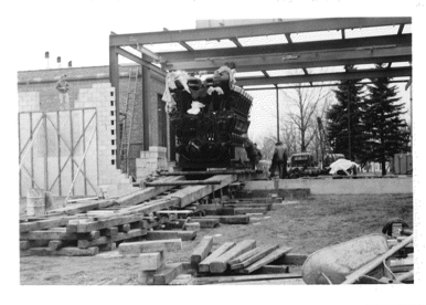 MnPrincetonUtil's tweet photo. One of our engines arrived via train and then was rolled into place back in 1962. The engine was so large we had to build the building around it! This engine is still in use today! https://t.co/PriaXTaxFm