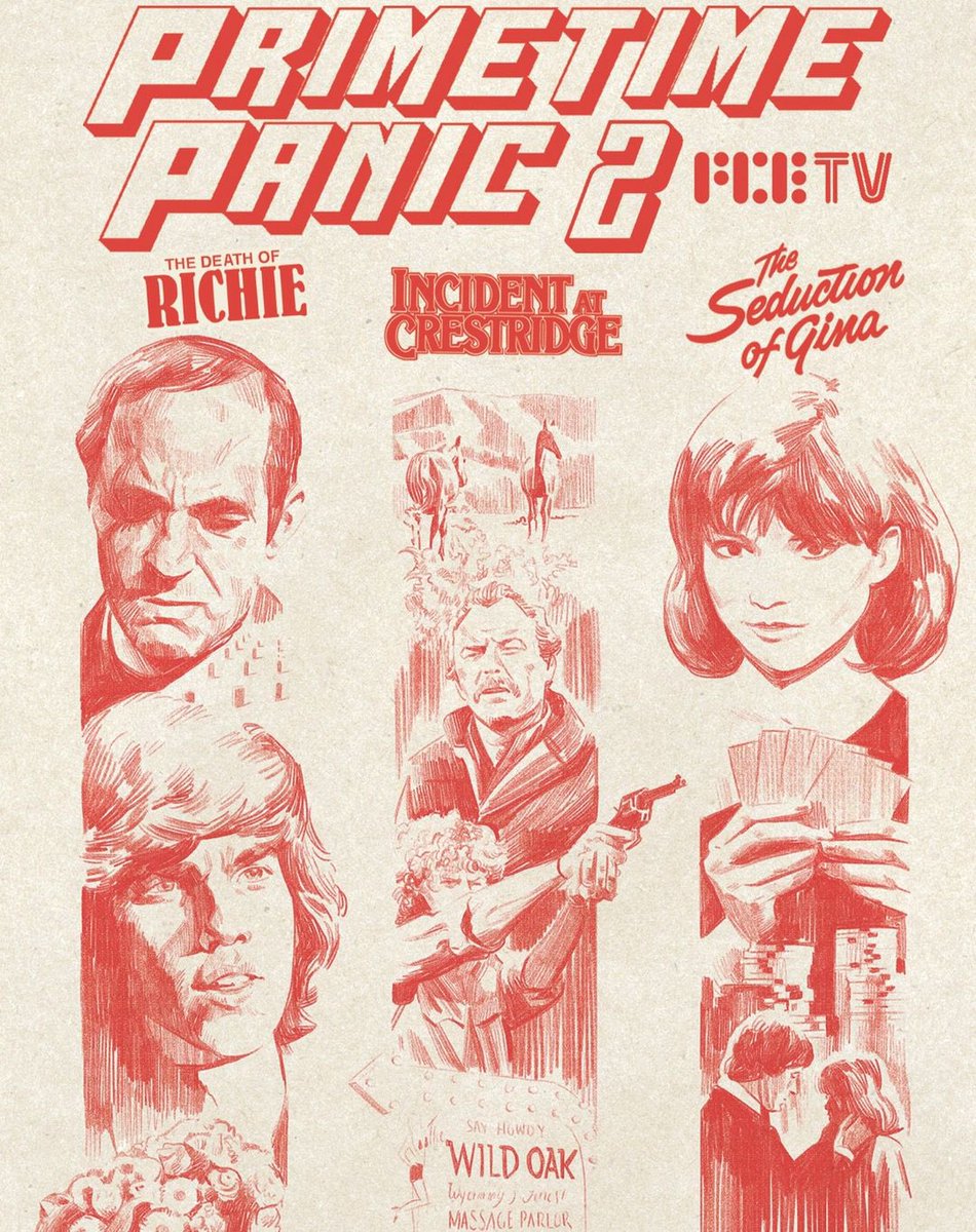 Coming soon to Blu-ray from @FunCityEdition 

Primetime Panic 2

The set includes: The Death of Richie (1977), Incident at Crestridge (1981) and The Seduction of Gina (1984).

Via @letterboxd 

#FilmTwitter #Bluray #Film #Cinema #Movie #Movies #TvMovie #TvMovies