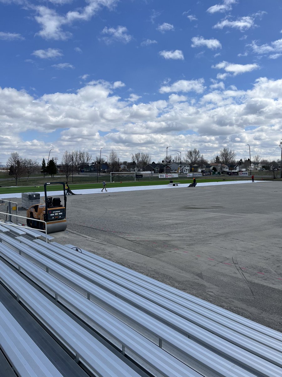 MSUBsports's tweet photo. MSUB Athletics is excited to announce that construction is officially underway at Yellowjacket Soccer Field!

Yellowjacket Soccer Field is getting a new turf field and lights! Yes, MSUB soccer under the lights coming to Billings this fall🤩

Stay tuned for the final product! https://t.co/hMGmEALoDW