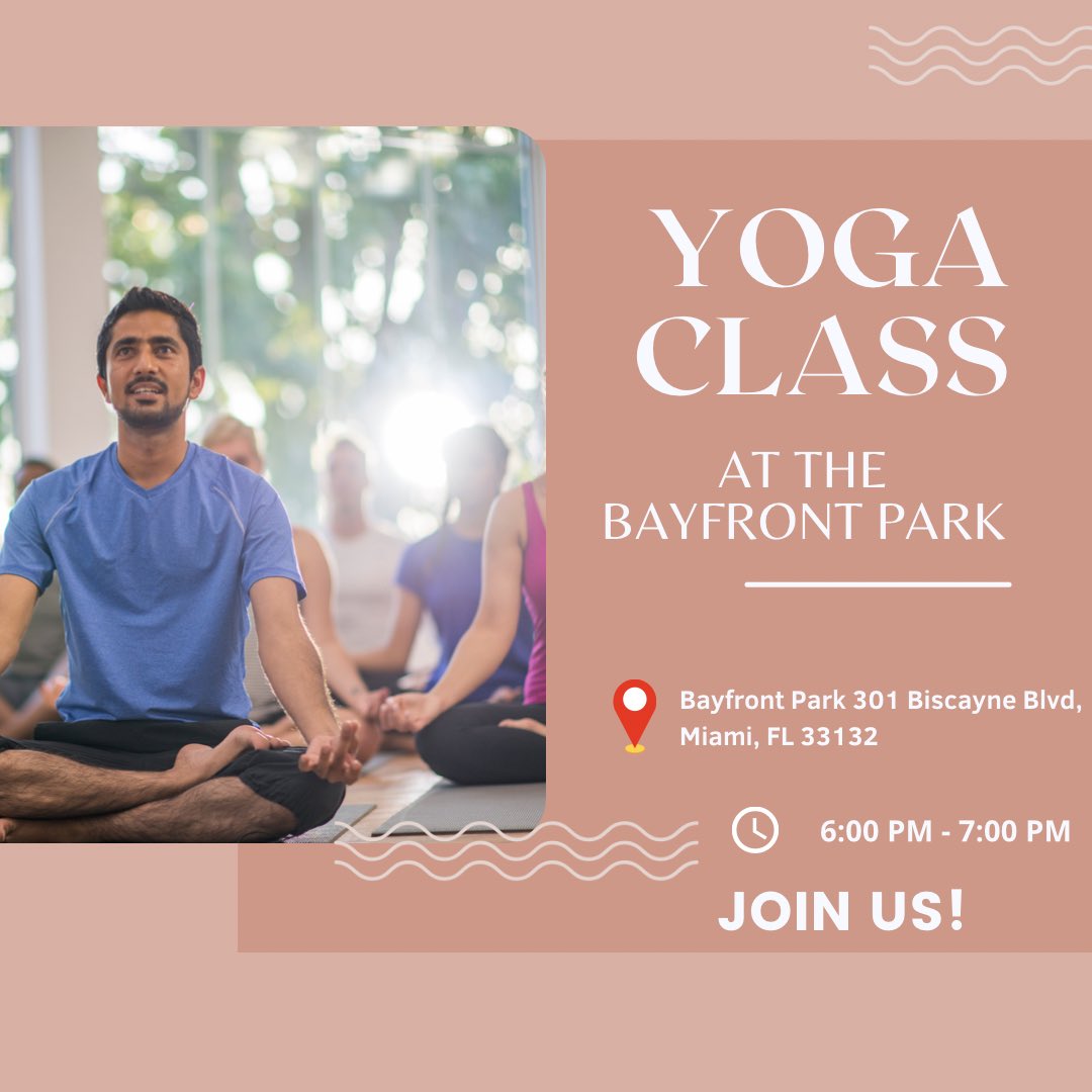 BayfrontParkMIA's tweet image. Disfruta de una • Clase de Yoga • en los espacios abiertos que la @cityofmiami tiene para ofrecerte. 

¡Los esperamos a todos hoy en nuestro  Bayfront Park a las 6 pm! #YogaEnElParque #BayfrontPark #EspaciosAbiertos #Miami #Naturaleza