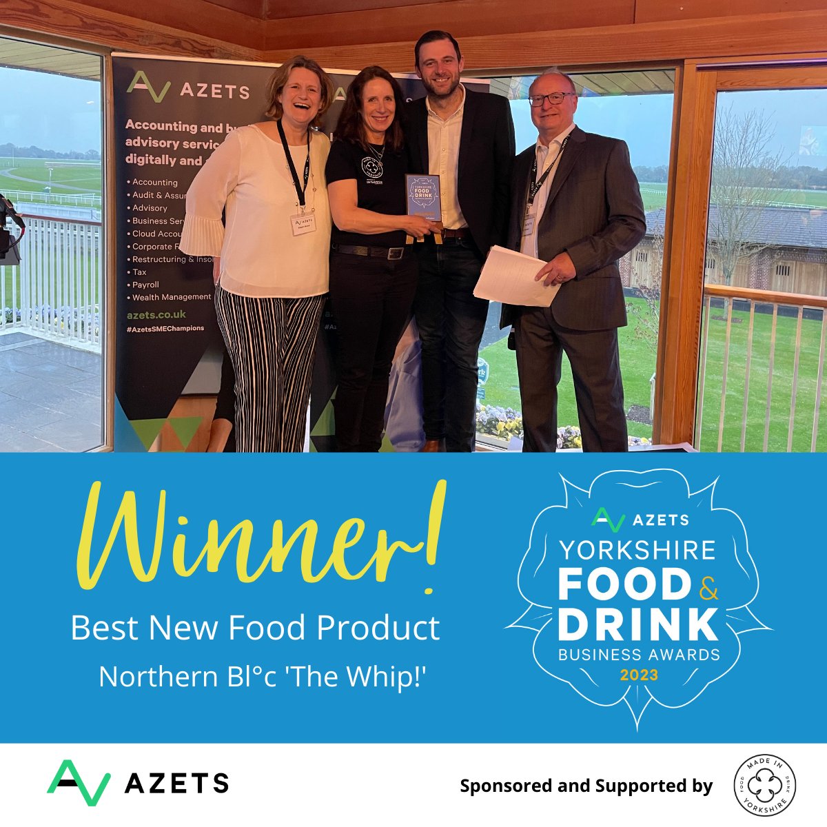 Yorkshire Mark (@yorkshiremark_) on Twitter photo The Best New Food Product Award goes to <a href="/Northern_Bloc/">NORTHERN BL°C</a> for their plant-based, allergen-free soft serve ice cream – THE WHiP! 🍦 🏆
This award is sponsored by the <a href="/yorkshiremark_/">Yorkshire Mark</a> .
#foodanddrinkbusinessawards23 The Best New Food Product Award goes to <a href="/Northern_Bloc/">NORTHERN BL°C</a> for their plant-based, allergen-free soft serve ice cream – THE WHiP! 🍦 🏆
This award is sponsored by the <a href="/yorkshiremark_/">Yorkshire Mark</a> .
#foodanddrinkbusinessawards23