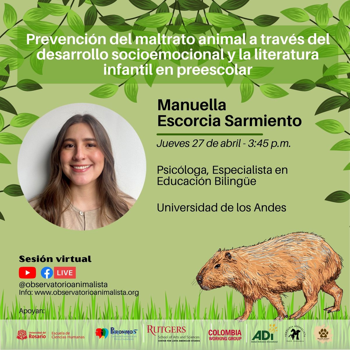 ObsAnimalista's tweet photo. Comenzamos con el IV Simposio Nacional de Protección Animal.  

Sigue la transmisión aquí https://t.co/DFQ29TFvy9 https://t.co/zqdOZHRyeA