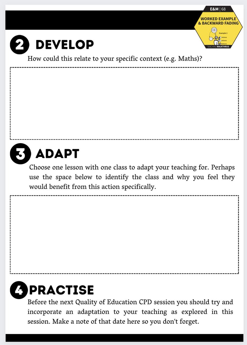 PickenGeog's tweet photo. Have joined the T&amp;L group at school and we are going to be using @teacherhead @WALKTHRUs_5 resources to structure our staff CPD next year. I know I’m only an ECT but I made a draft booklet for a staff handbook and its getting me so excited for a future in supporting colleagues🤩 https://t.co/sbCYE7oD9m