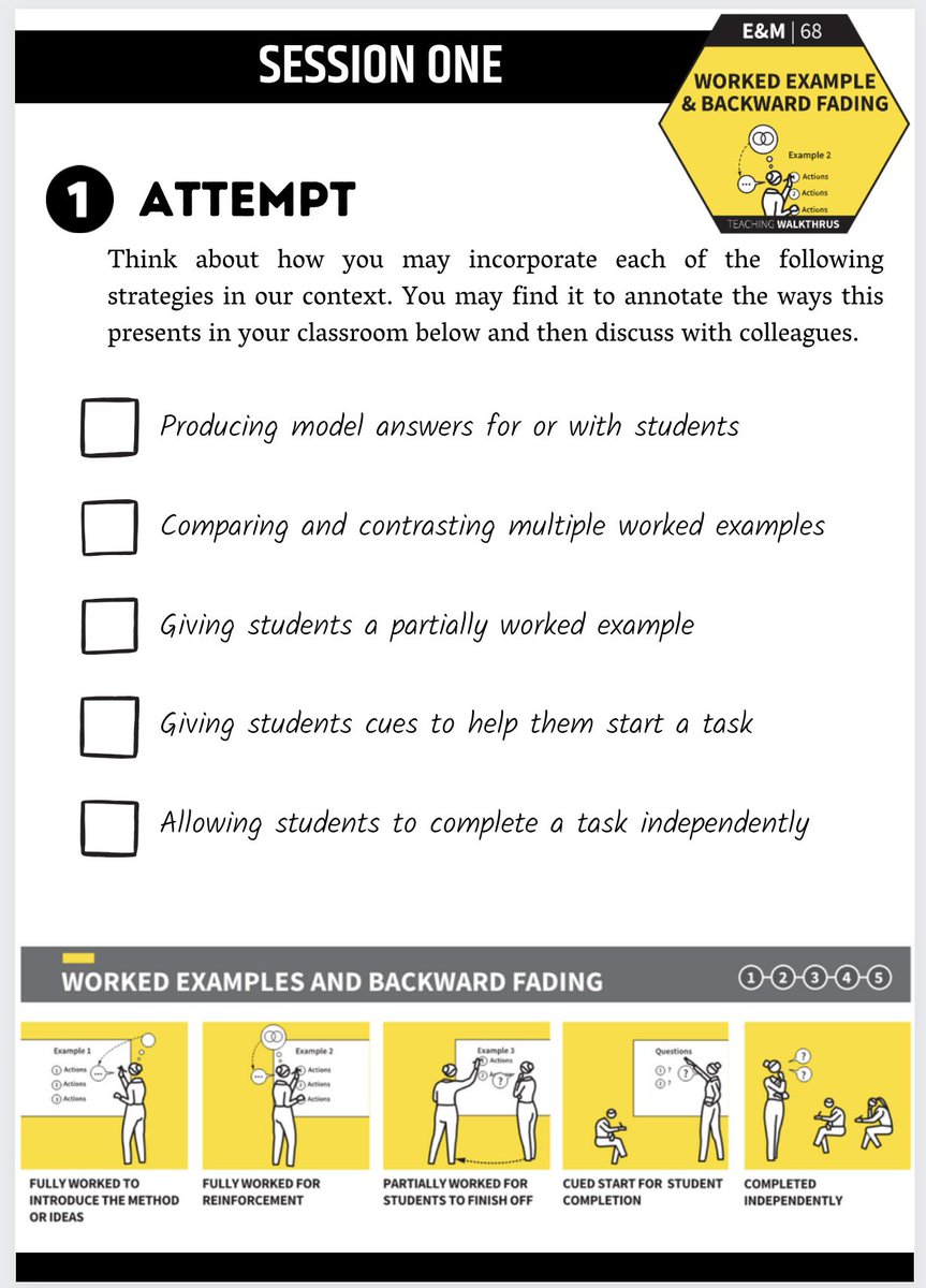 PickenGeog's tweet photo. Have joined the T&amp;L group at school and we are going to be using @teacherhead @WALKTHRUs_5 resources to structure our staff CPD next year. I know I’m only an ECT but I made a draft booklet for a staff handbook and its getting me so excited for a future in supporting colleagues🤩 https://t.co/sbCYE7oD9m