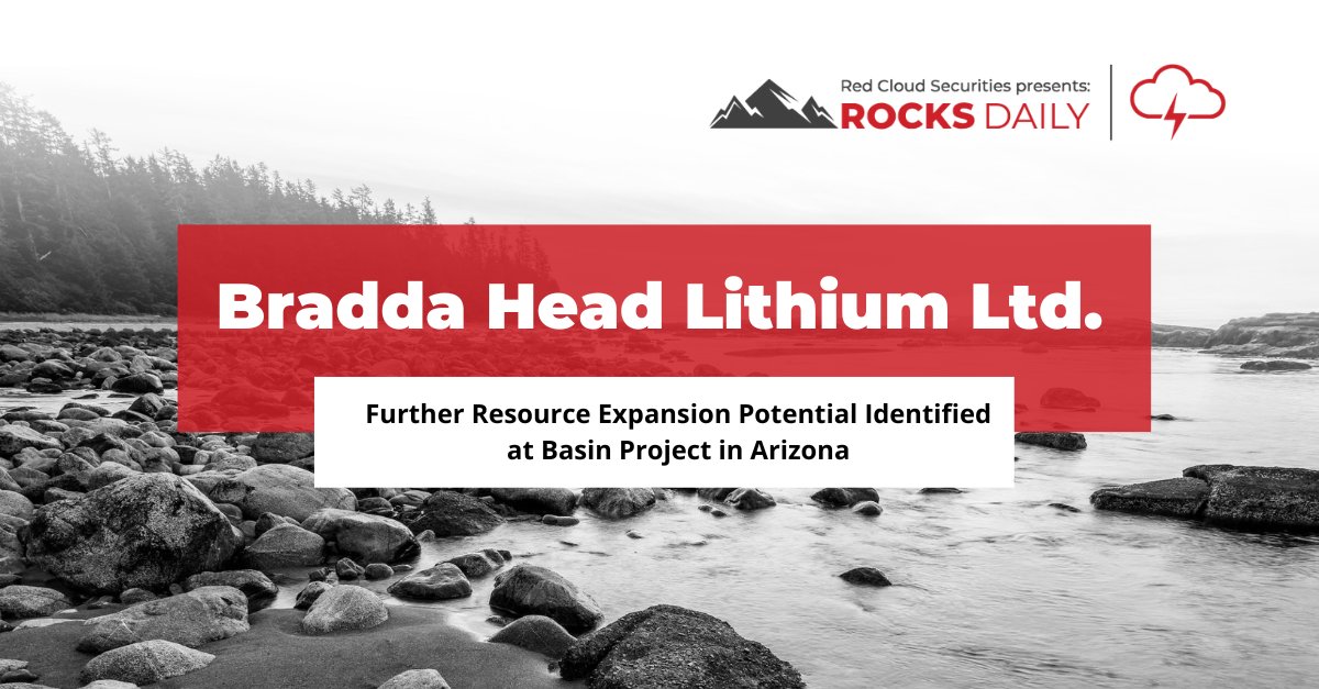 RedCloudSec's tweet image. .@BraddaLithium announced results from an interval analysis of the initial five holes completed as part of its ongoing, 25-hole sonic #drillprogram at the Basin East Extension claims, part of its 100%-owned Basin Li-clay project in Arizona. Read more: ow.ly/IZEZ50NXXl5 $BHL