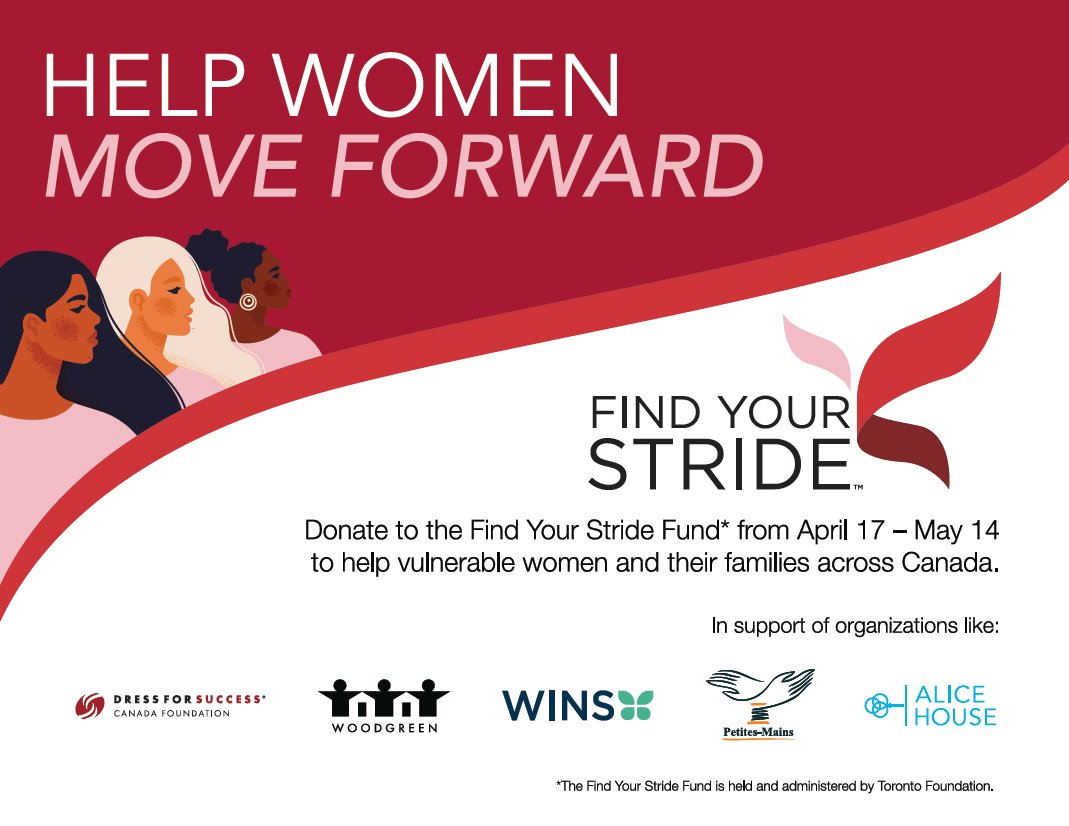 The next time you're at a HomeSense, you can help women move forward! Until May 14, donate at your local HomeSense to the TJX #FindYourStride Fund in support of #DressForSuccess.

#Ottawa #DFSOttawa <a href="/LifeAtTJXCanada/">TJX Canada</a> <a href="/DFSCanNational/">Dress for Success Canada Foundation</a>