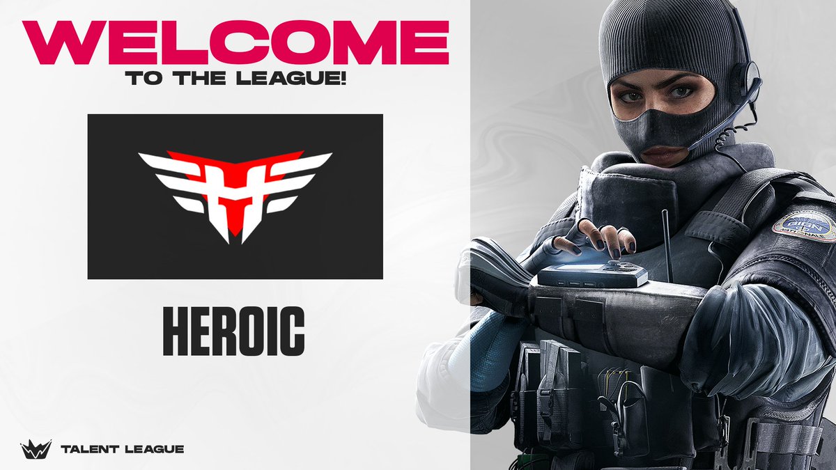 TalentRainbow6's tweet photo. We'd like to start with bangers, and so we do! Please welcome @heroicgg to our Titan Series Season4! Our first Team to enter!

@Mrofficer88 
@jumeR6S 
@Kayak_R6 
@BlaZR6S 
@skiddywan 
@UUNOFPS 
@AnarchicR6 

Like to have a shot at our €1.500 prizepool?
-> https://t.co/D9AajExhZw https://t.co/vfkN3ohcTR