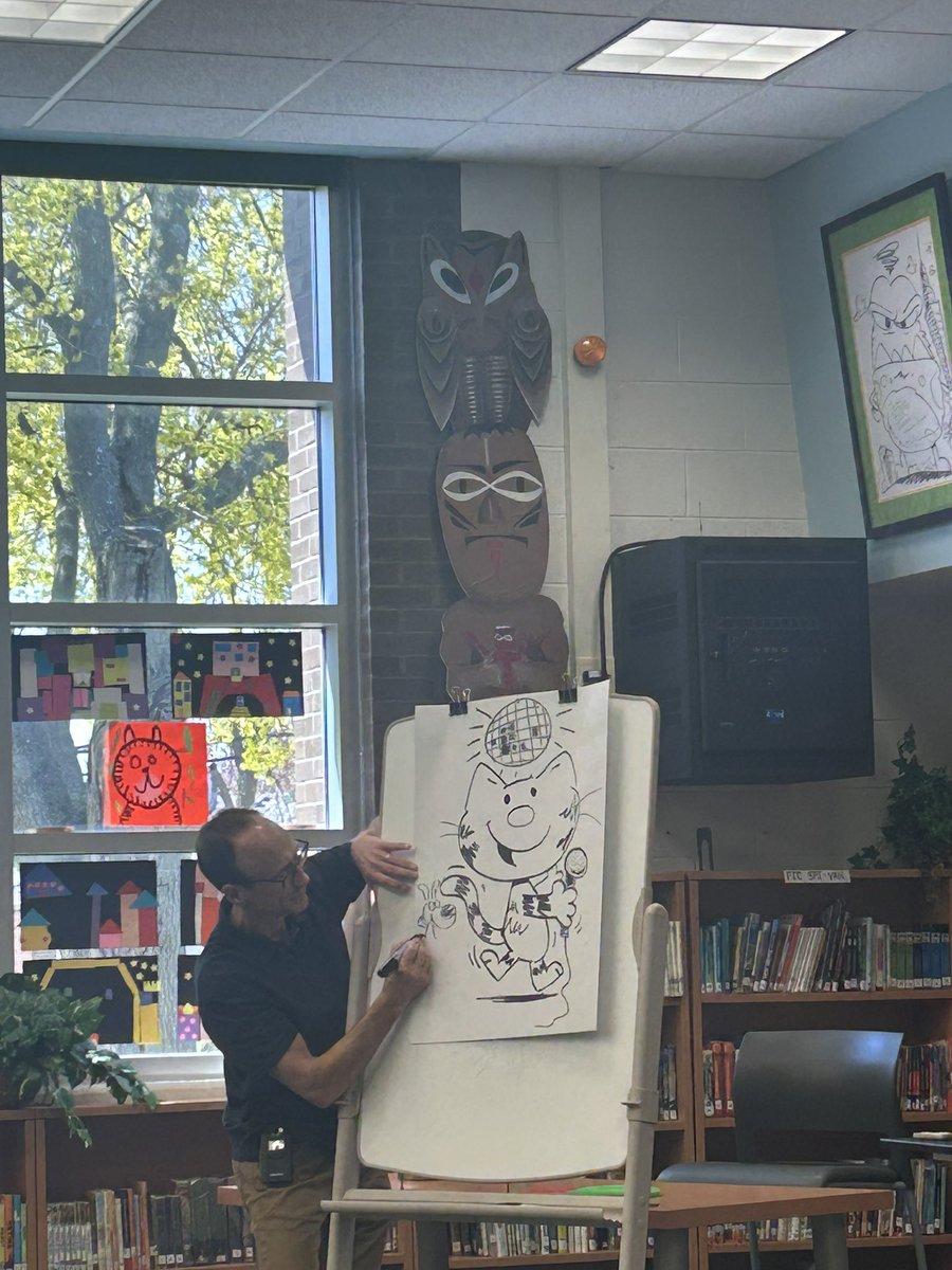 Thank you to our authors that visited us today! We learned so much from David LaRochelle and Mike Wohnourka! 📚 🖼️ 🎨 ✍️  Special Thanks to <a href="/MBEPTA/">Meadow Brook PTA</a>, Authors In April, and our ILS teacher, Mrs. Teller!  <a href="/BergsEyeView/">Seth Berg</a> <a href="/MrsAndrzejak/">Kristina Andrzejak</a>