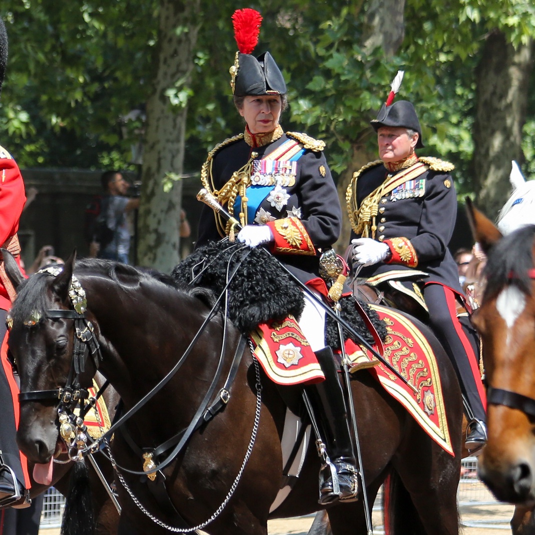 Monarchies2000's tweet photo. La soeur du roi Charles III, la princesse Anne, va tenir un rôle de premier plan durant le couronnement. C'est à elle que reviendra la charge de conduire le cortège militaire qui acheminera le monarque et son épouse tout juste  couronné jusqu'au palais de Buckingham. #Coronation https://t.co/xMLlExS6eK