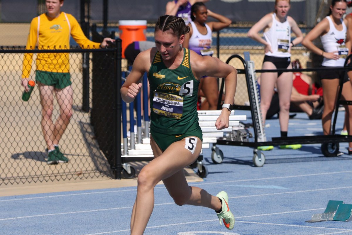NDSUTrackField's tweet photo. Claire Howell clocked a season-best 57.31 in the 400m to place 5th. https://t.co/pp4aKR3o4d