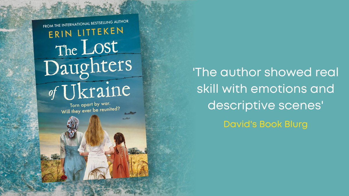 BoldwoodBooks's tweet photo. 'The author showed real skill with emotions and descriptive scenes' says @DavidsBookBlurg about #TheLostDaughtersOfUkraine by @ErinLitteken https://t.co/e6srS5F1aP
Pick up a copy today ➡️ https://t.co/vc5BcwQryV https://t.co/1qKaT2wQyT