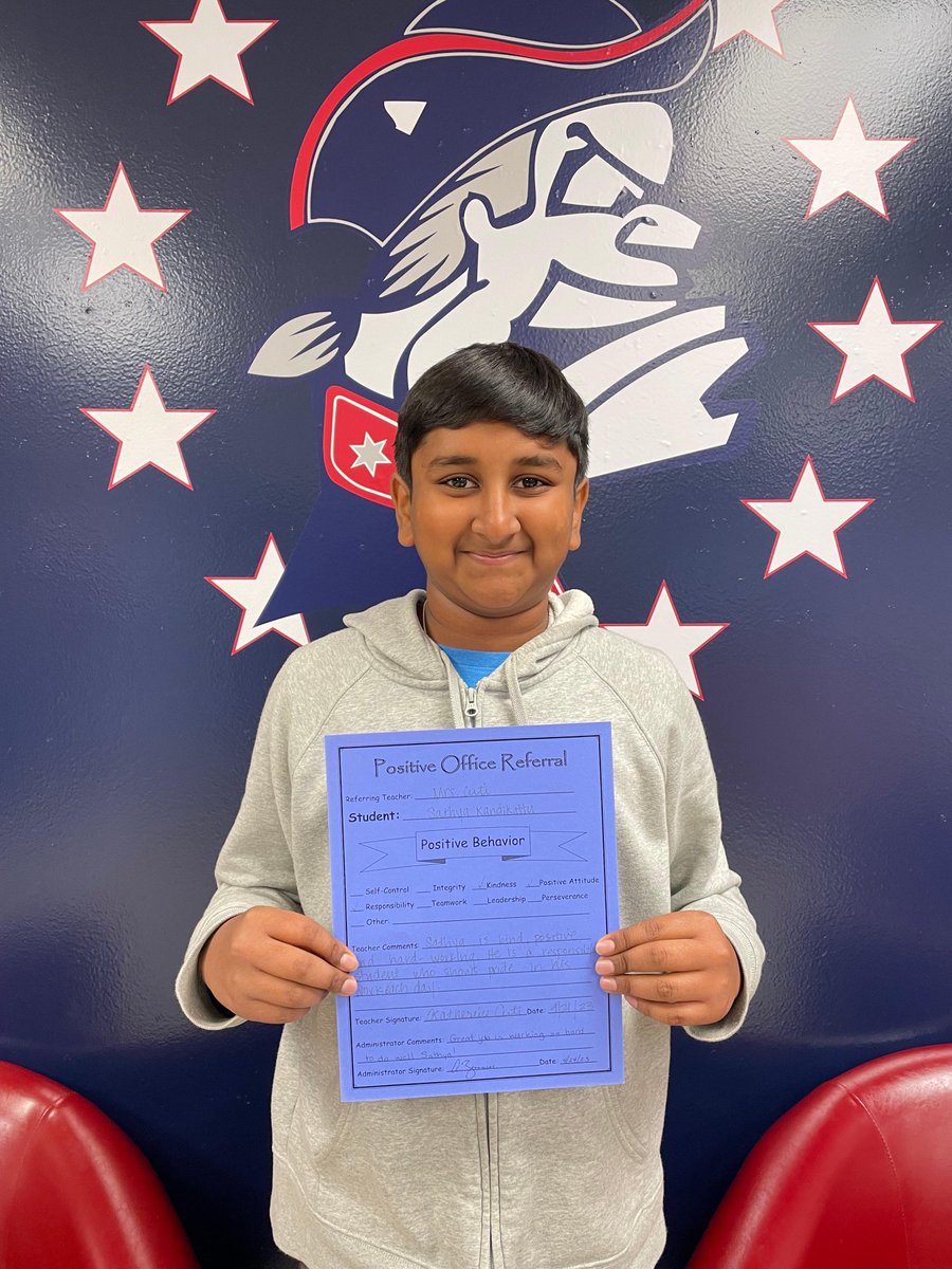 Great job to our 8th graders! They received positive office referral’s for their positive behavior.