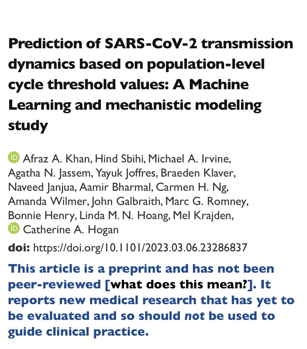 So, the authors, including Bonnie Henry, designed a model that accurately predicted SARS-CoV-2 infection and decided to… do nothing to stop it.