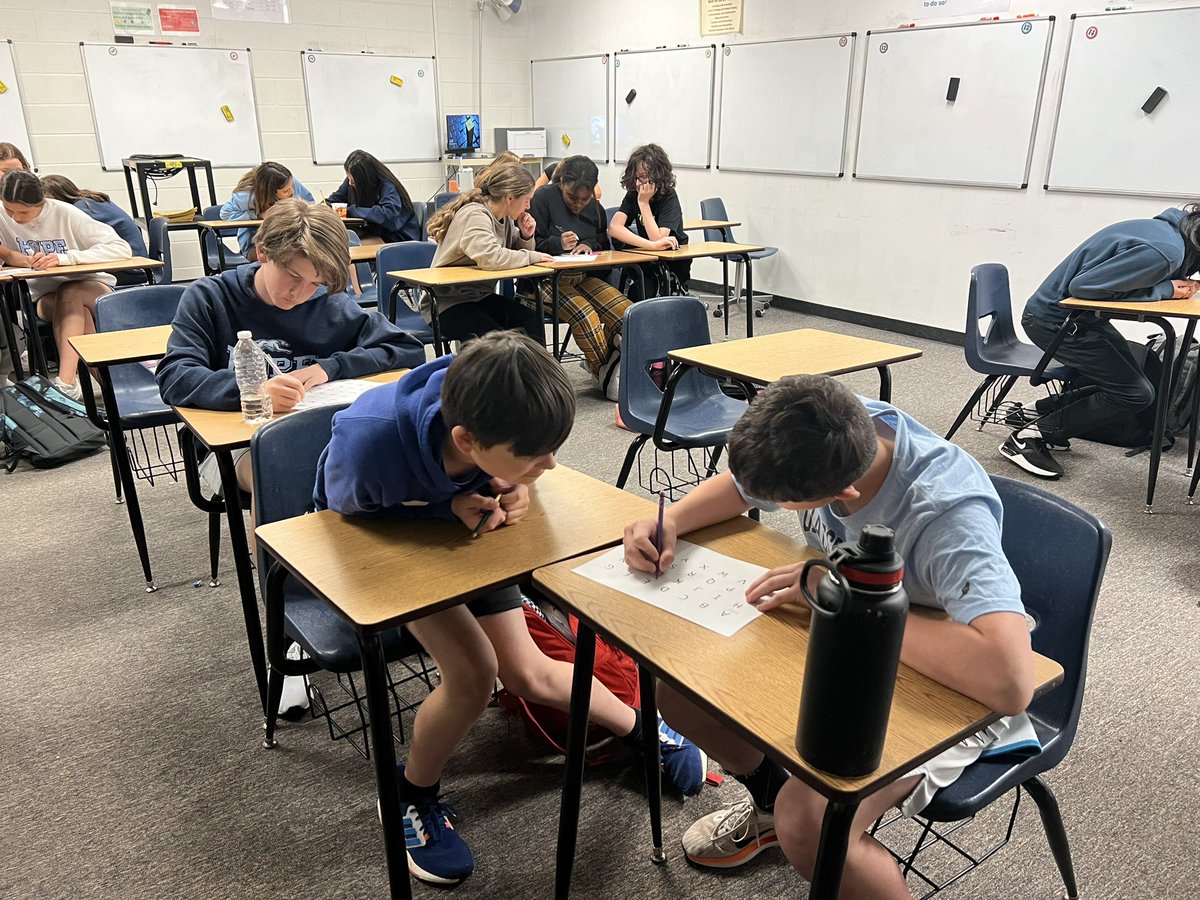 8th grade math students had a blast this afternoon competing in an alphabet math game! <a href="/CobbSchools/">Cobb County Schools</a> <a href="/HTMSCobb/">Hightower Trail MS</a>
