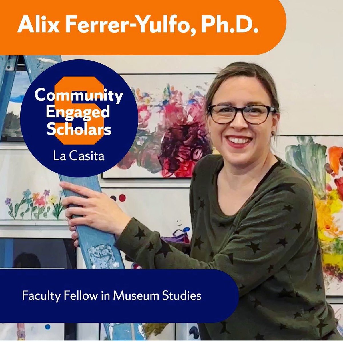 SMuseumstudies's tweet photo. Prof. @aferreryulfo  recognized as Community Engaged Scholar by @lacasitacultural. This is for her numerous contributions to the cultural centre with the @su_museumstudies students of different classes.

#Museumstudies #MuseumTalks #Museum

Photos of Edward Reynolds by Lacasita. https://t.co/Wn9G5FoAcw